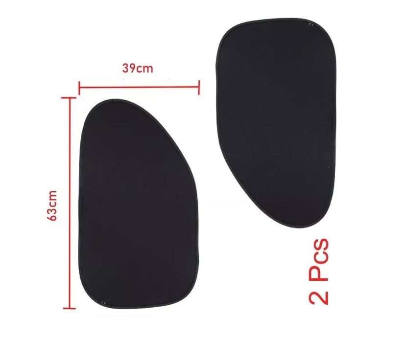 Kit Par Cortina Quitasol Parasol Ventana Para Auto 39x63cm-1