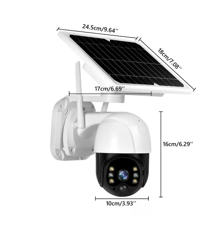 Camara Ip Solar Seguridad Wifi Exterior Hd 1080p Nocturna-1