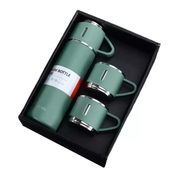 Set Termos Para Agua Caliente Termo Cafe + 3 Tazas 500 Ml-0