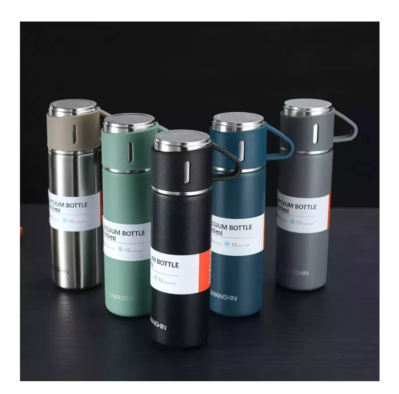 Set Termos Para Agua Caliente Termo Cafe + 3 Tazas 500 Ml-2