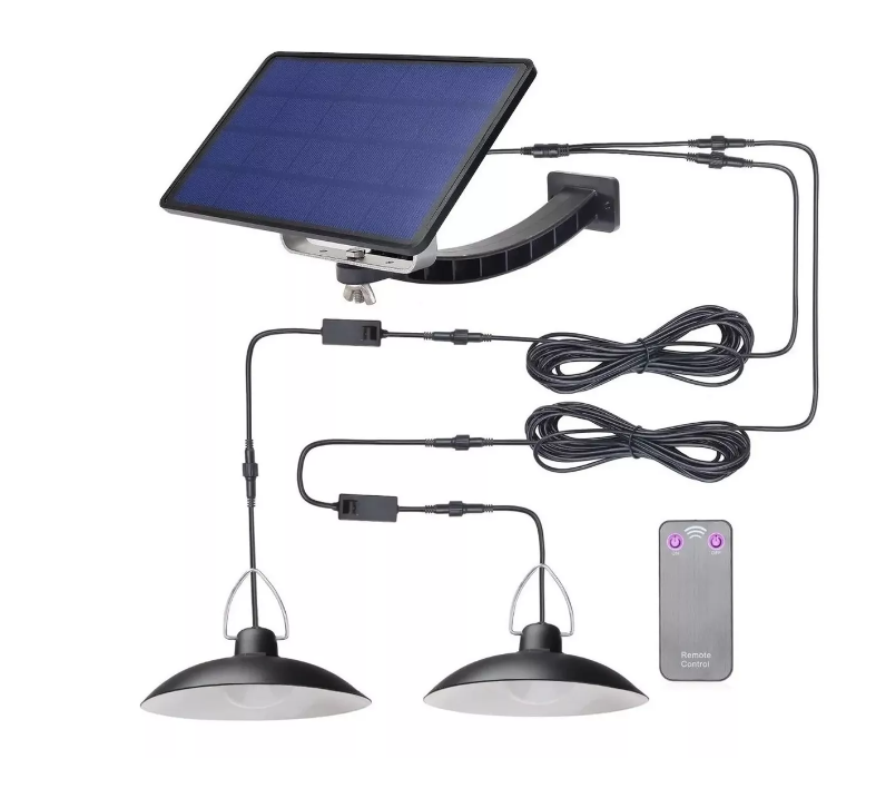 Lamparas Led Solar Colgante C/ Control Y Panel-0