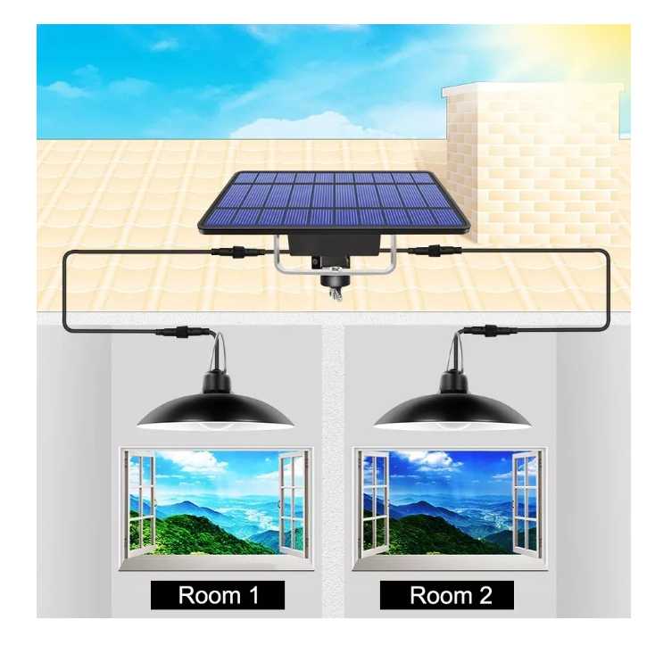 Lamparas Led Solar Colgante C/ Control Y Panel-2