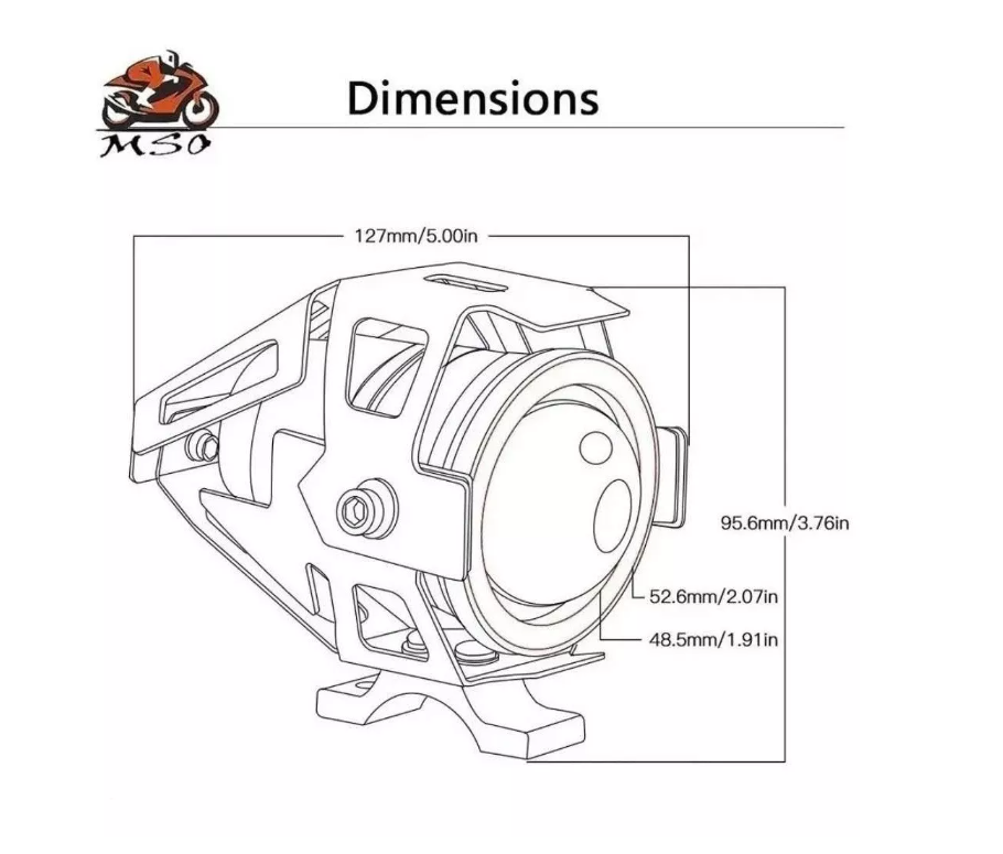Lámpara Luz Foco Neblinero Led U7 Ojos De Angel Para Moto-5