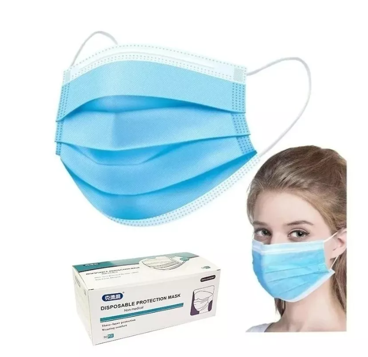 Pack 250 Mascarillas Quirúrgicas Desechables Nariz Ajustador-0