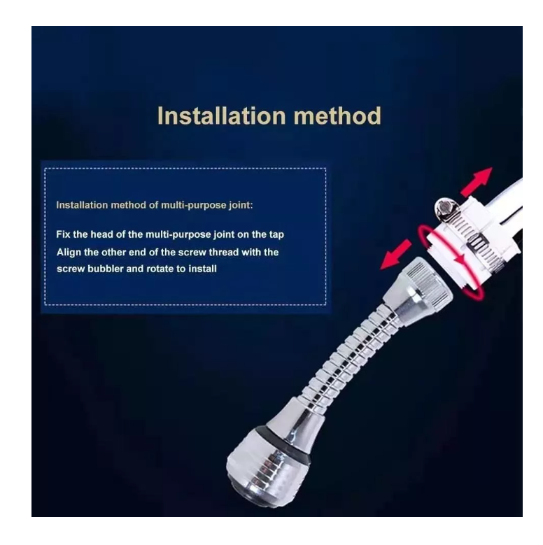 Extension Flexible Llave Agua Turbo Flex 360 Cocina Baño-3