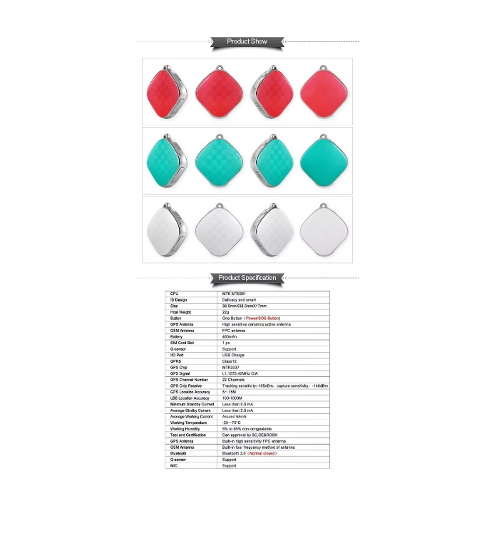 Colgante Mini Gps Tracker Gsm Lbs Wifi Locator Tiempo Real-1
