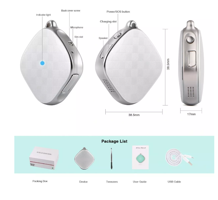 Colgante Mini Gps Tracker Gsm Lbs Wifi Locator Tiempo Real-2
