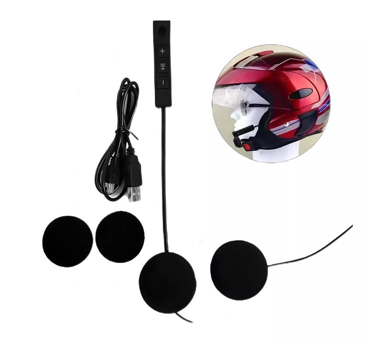 Audifono Bluetooth Para Casco De Moto Manos Libres Mp3-0