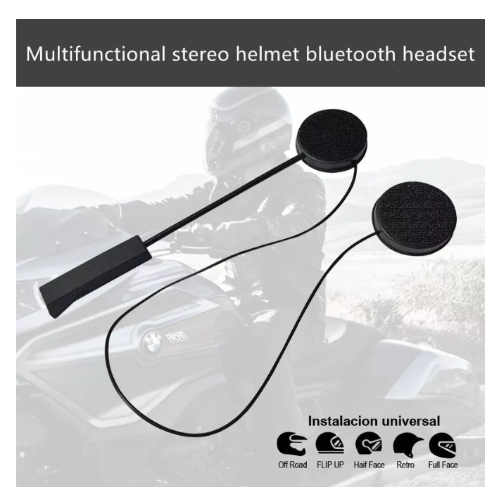 Audifono Bluetooth Para Casco De Moto Manos Libres Mp3-5