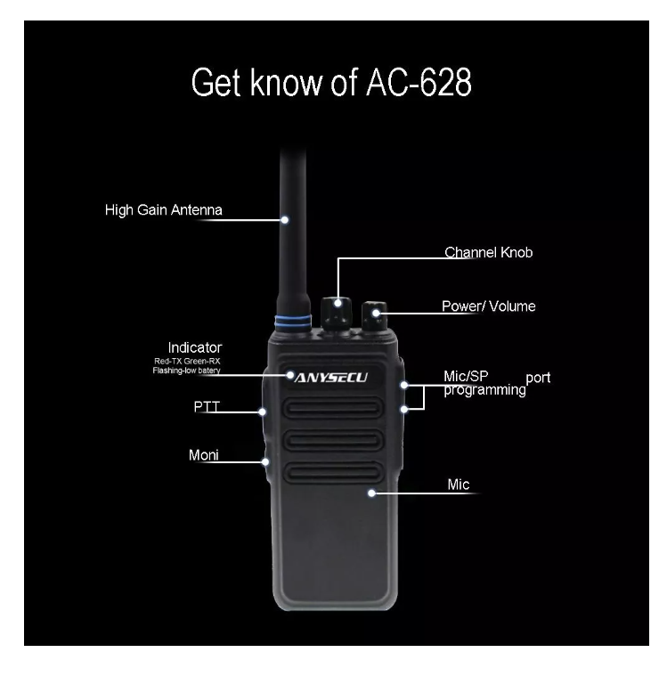 Radio Transmisor Walkie Talkie Fm Yt-188 470mhz 5800mah-2