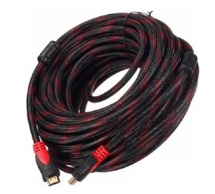 Cable Hdtv 15 Metros Full Hd Blindado,enmallado Y Reforzado-0