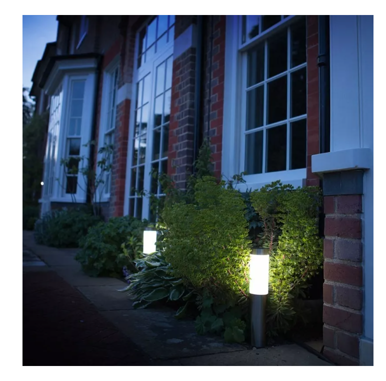 Lampara Solar Luces Led Estaca Pilar Exterior-6
