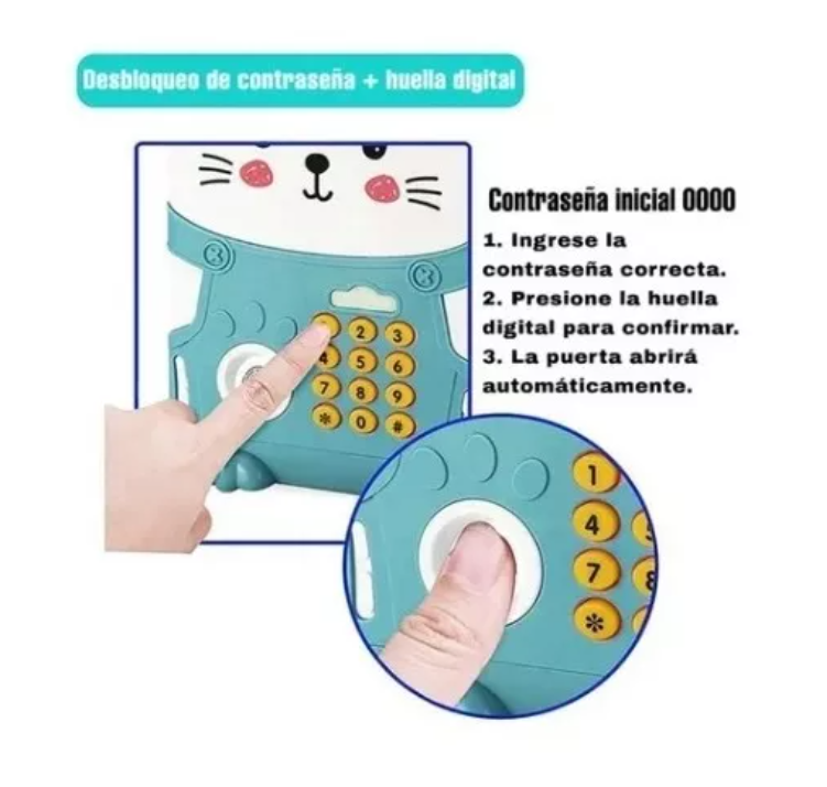 Alcancía Infantil Eléctrica Billete/monedas-3