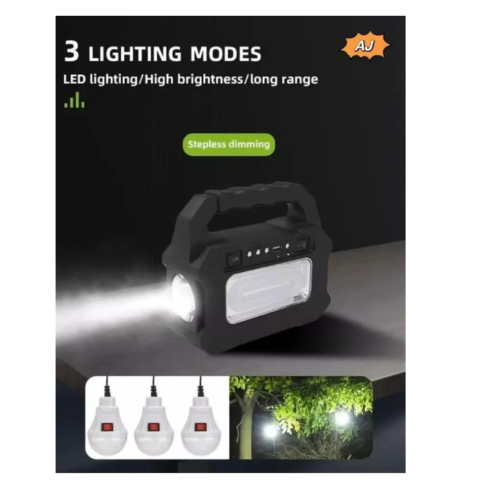 Kit Solar Emergencia Camping 220v Ampolletas 36hrs-2