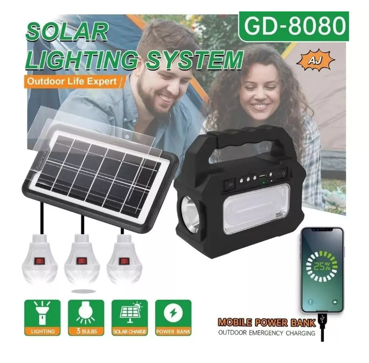 Kit Solar Emergencia Camping 220v Ampolletas 36hrs-6