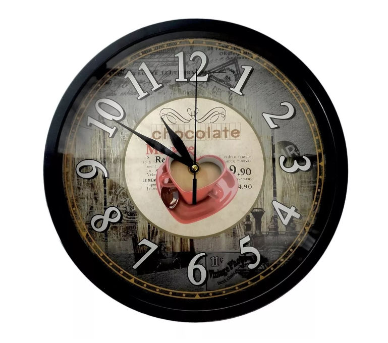 Reloj De Pared 30 Cm Redondo Mural Decorativo Silencioso-0