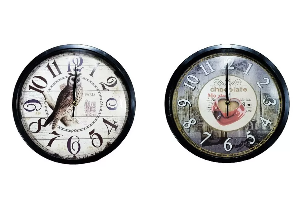 Reloj De Pared 30 Cm Redondo Mural Decorativo Silencioso-4