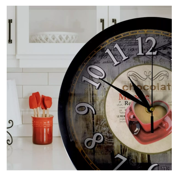 Reloj De Pared 30 Cm Redondo Mural Decorativo Silencioso-5