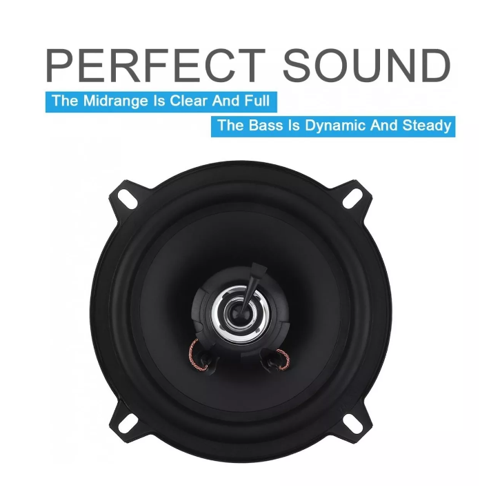 X2 Parlante Auto 13cm Redondo 60w Coaxial 2 Vías Hifi-3