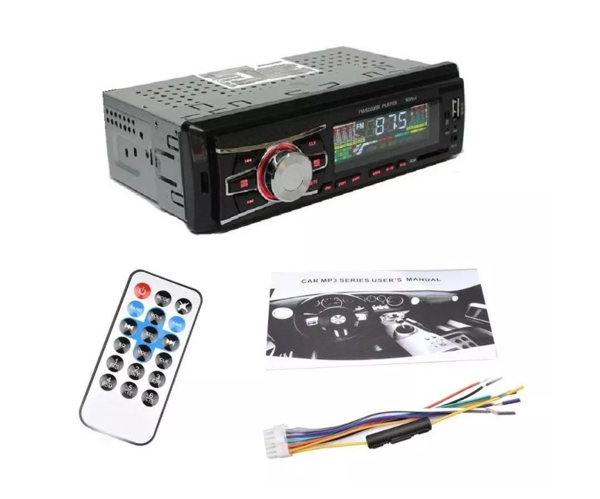 Radio De Auto 1 Din Bluetooth Usb Mp3 Microsd Aux Fm-0