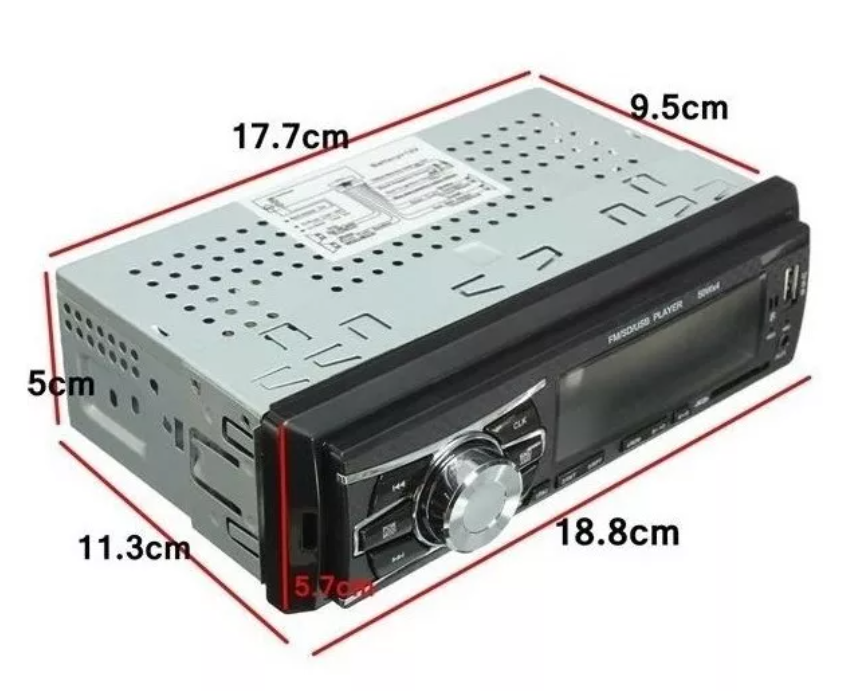 Radio De Auto 1 Din Bluetooth Usb Mp3 Microsd Aux Fm-7