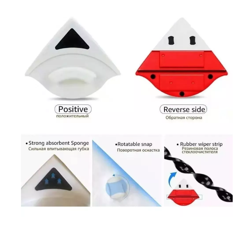 Limpia Vidrios Magnéticos Limpiador De Ventanas Hogar Dptos-4