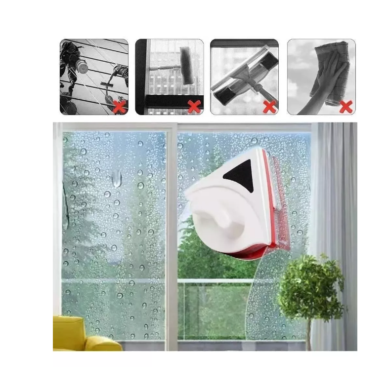 Limpia Vidrios Magnéticos Limpiador De Ventanas Hogar Dptos-7