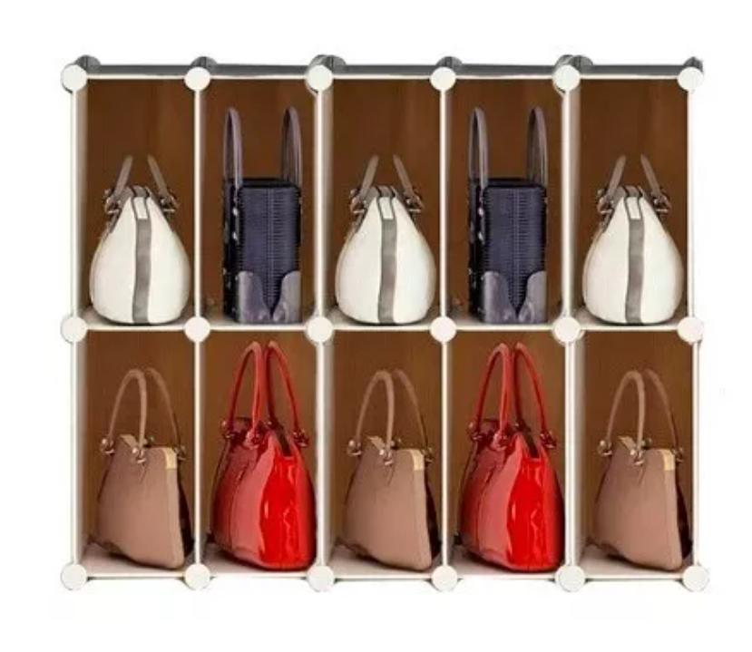 Organizador De Bolsos 10 Módulos Dormitorio Estante Armable-0