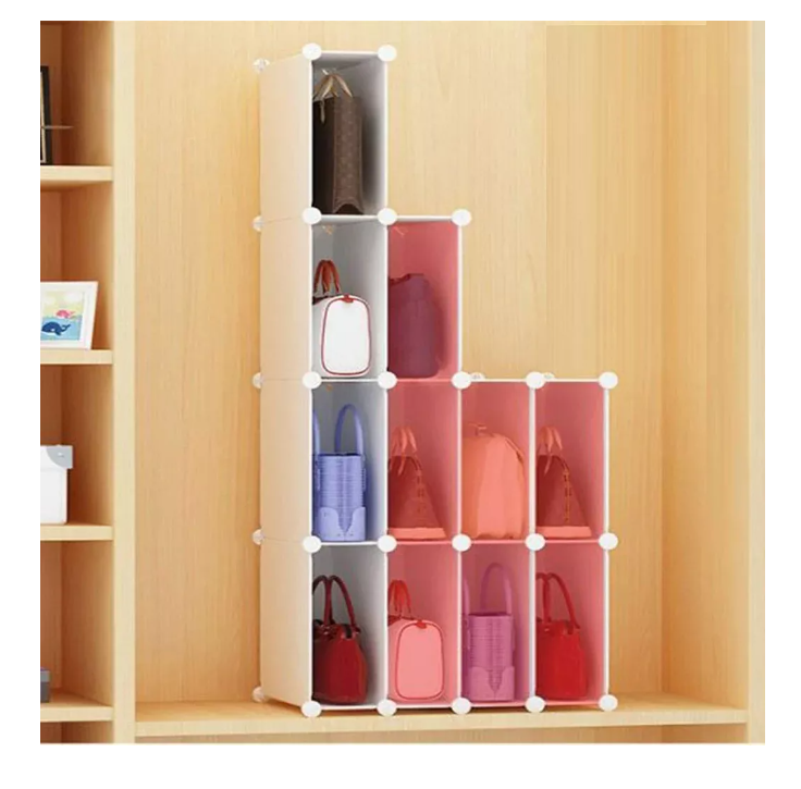 Organizador De Bolsos 10 Módulos Dormitorio Estante Armable-5