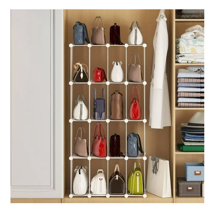 Organizador De Bolsos 10 Módulos Dormitorio Estante Armable-6