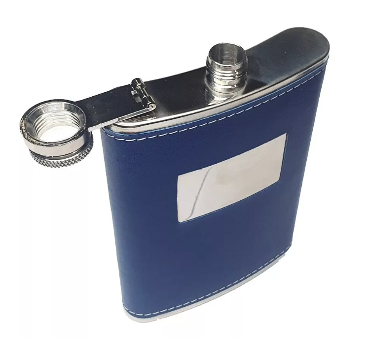 Set Petaca Whisky 9oz Regalo Coctelera Camping Destapador-3