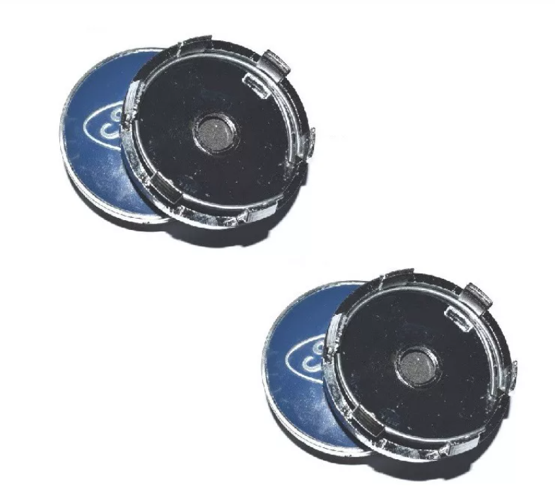 Insignias Set 4 Tapa Centro L L A N T A Ford 60mm Azul-1