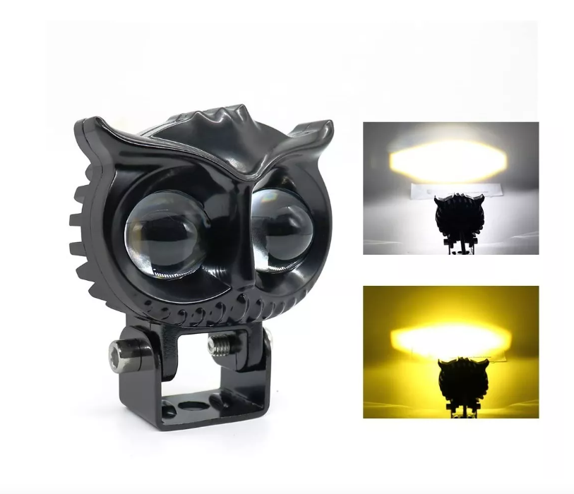 Foco Led Neblinero 50w Bicolor Auto Moto Búho Tipo Lupa-0