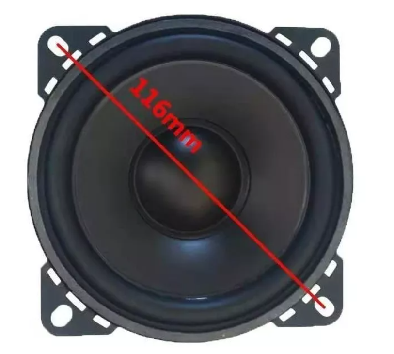 X2 Parlante Auto 10cm Redondo 60w Coaxial 2 Vías Hifi-3