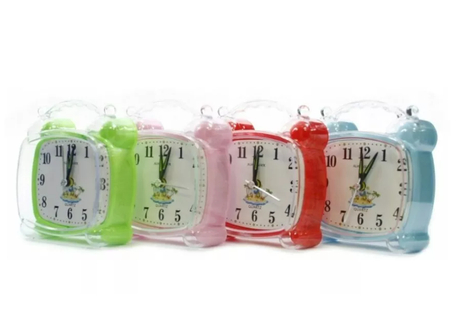 Reloj Despertador Dormitorio Casa Colores Alarma Programada-1