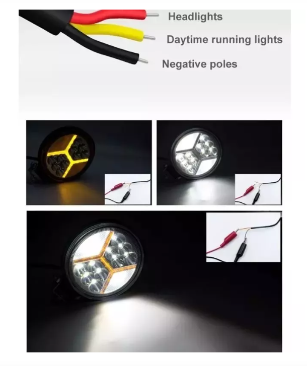 Luces Foco Neblinero Led 117w Bicolor Auto Moto Camioneta-1