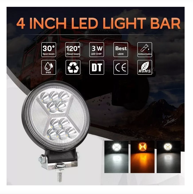 Luces Foco Neblinero Led 117w Bicolor Auto Moto Camioneta-5