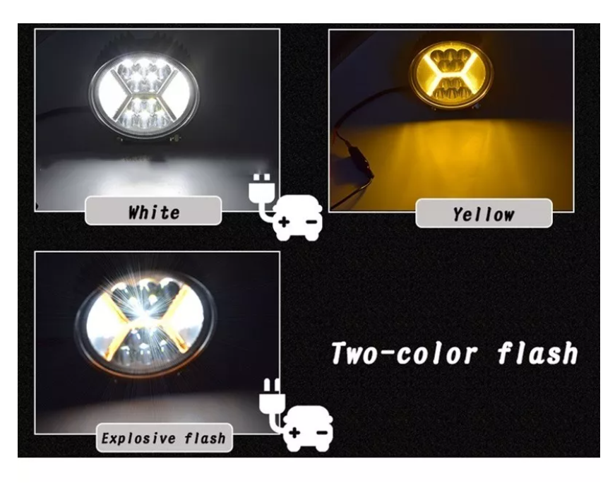 Luces Foco Neblinero Led 117w Bicolor Auto Moto Camioneta-7