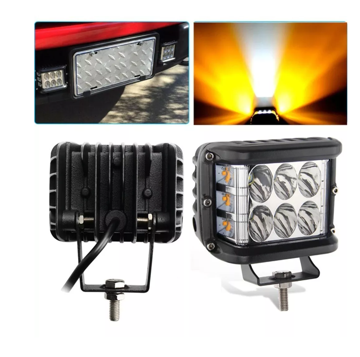 Foco Neblinero Led 36w Blanco Amarillo H4 Destello Auto Moto-4
