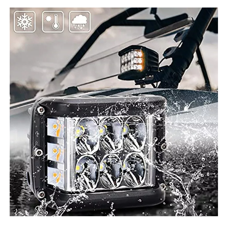 Foco Neblinero Led 36w Blanco Amarillo H4 Destello Auto Moto-7