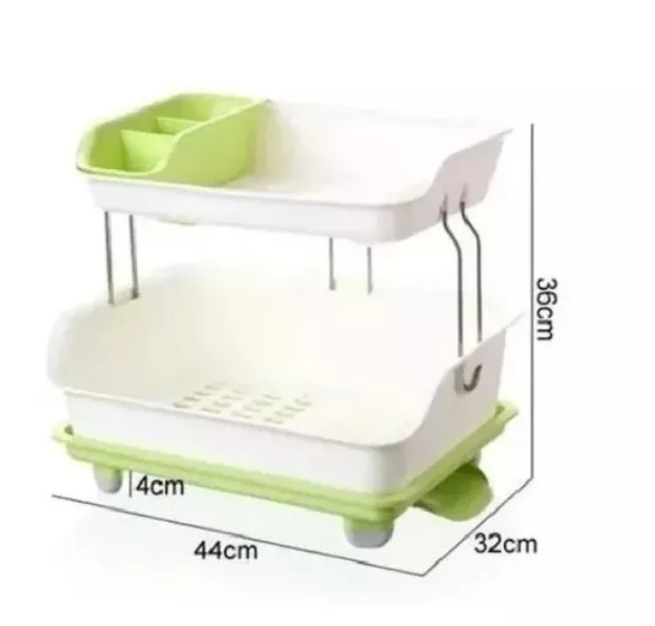 Secador Escurridor Platos 2 Niveles Plastico-1