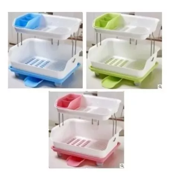 Secador Escurridor Platos 2 Niveles Plastico-4