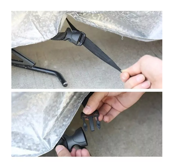 Carpa Funda Cubre Moto Impermeable Uv Peva(vinilo) + Algodon-2