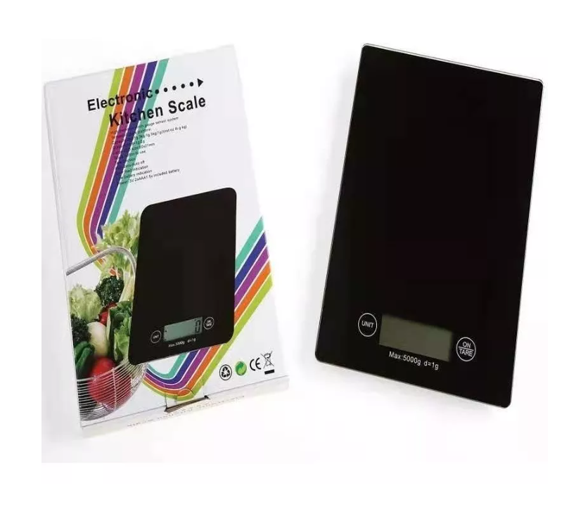 Balanza Pesa Digital Gramera De Cocina Vidrio Slim 1g - 5kg-5