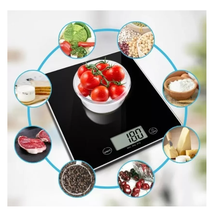 Balanza Pesa Digital Gramera De Cocina Vidrio Slim 1g - 5kg-7