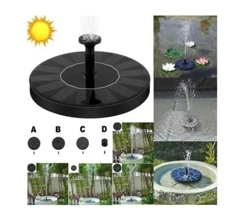 Fuente De Agua Solar Bomba Riego Piscina Aspersores Regadera-0