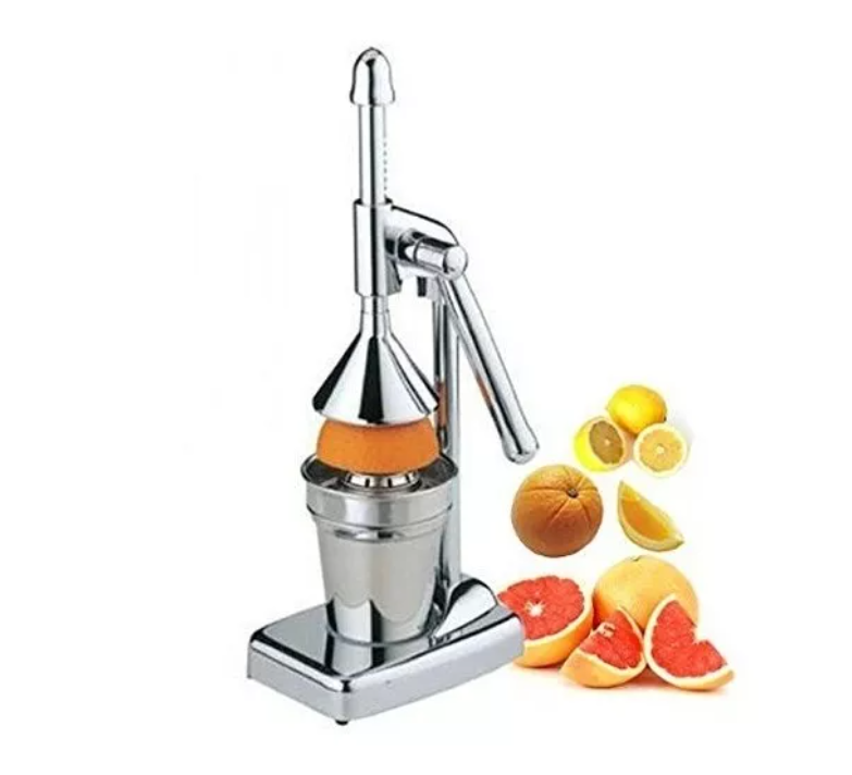 Exprimidor Saca Jugo Manual Metálico Aluminio Naranja-0