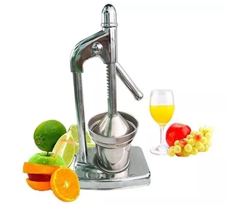 Exprimidor Saca Jugo Manual Metálico Aluminio Naranja-3
