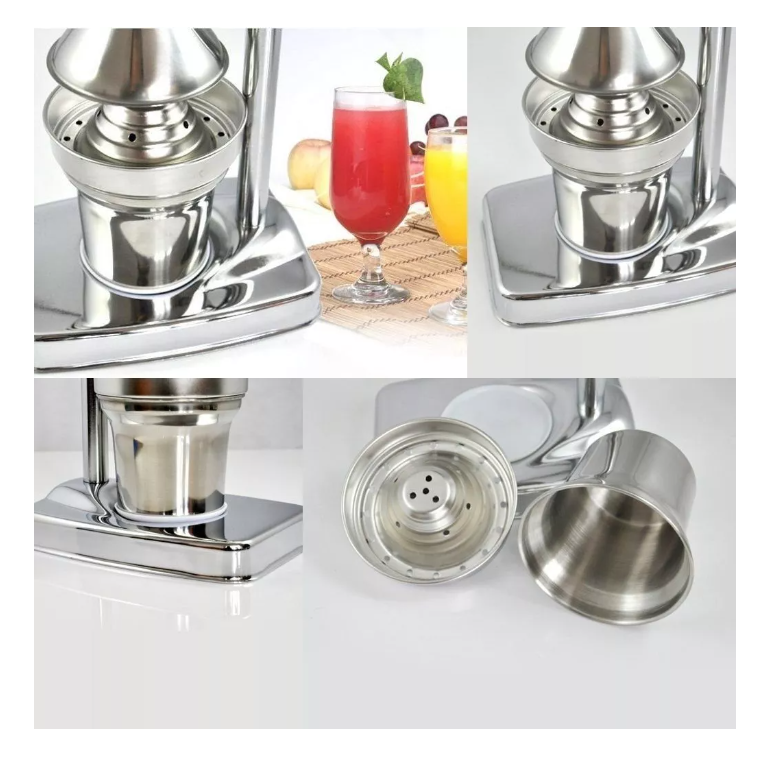 Exprimidor Saca Jugo Manual Metálico Aluminio Naranja-4