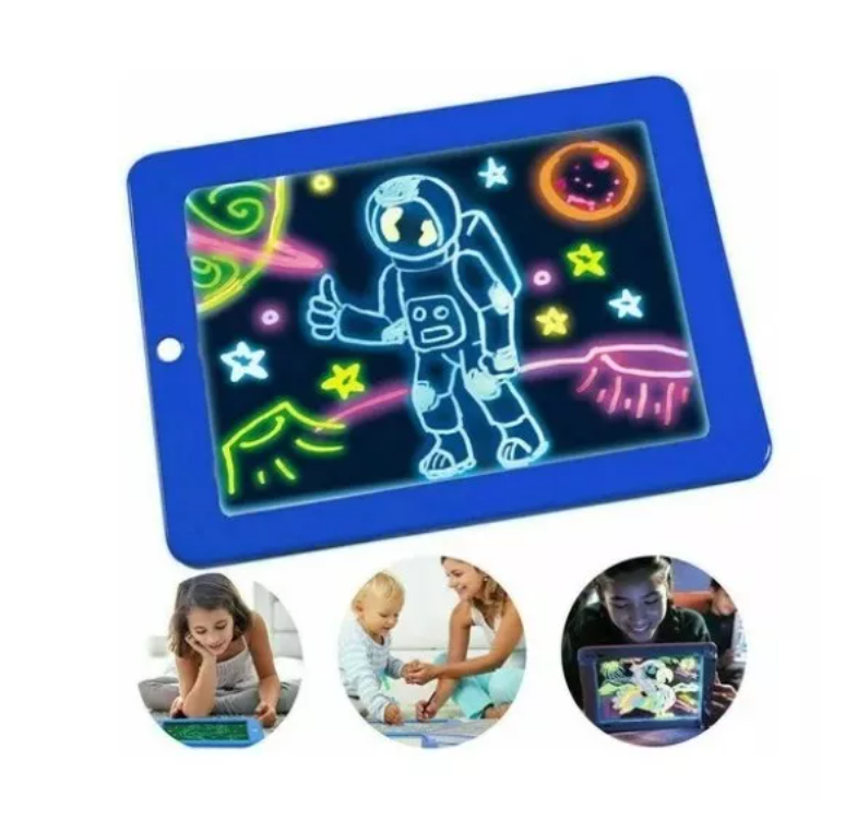 Bloc Pizarra De Dibujo Mágico Luz Led-4